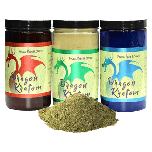 Dragon 400g Jar Powder Mitragynine Kratom