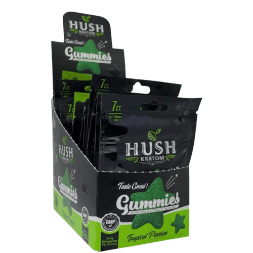 Hush 15mg 12 Count Box Mitragynine Kratom Extract Gummies