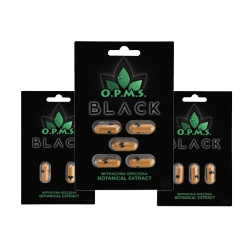 OPMS Black Mitragynine Kratom Capsules