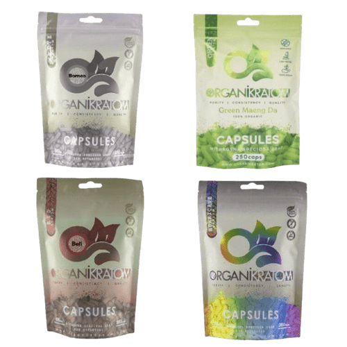 Organi 500 Count Pouch Capsules Mitragynine Kratom