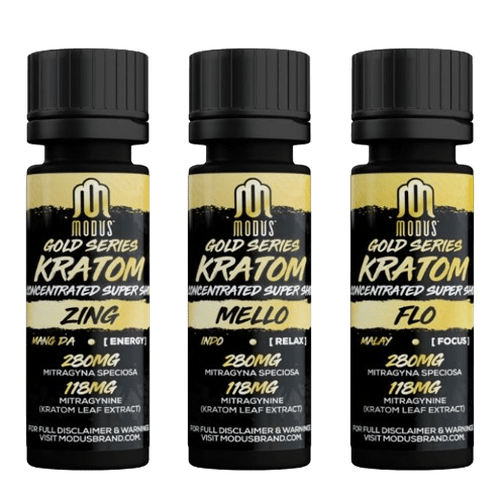 Modus 12 Count Box Gold Series Mitragynine Kratom Shots