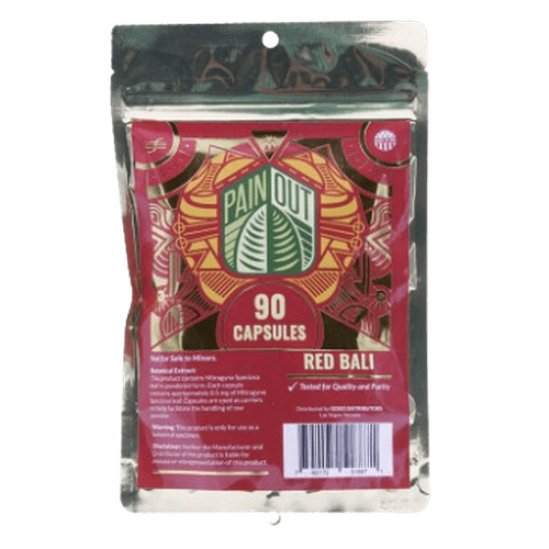 Pain Out 90 Count Bag Capsules Mitragynine Kratom