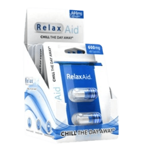 Relax Aid 600mg 2x6ct-12 Count Box Capsules Mitragynine Kratom